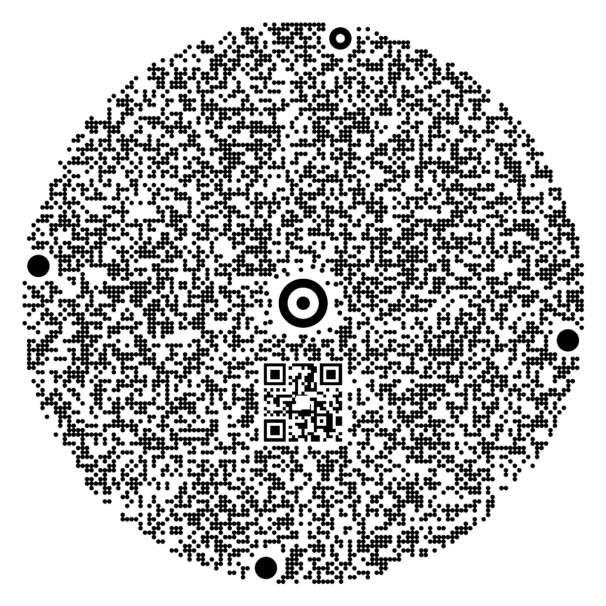 Round WIA Code carrying a map location