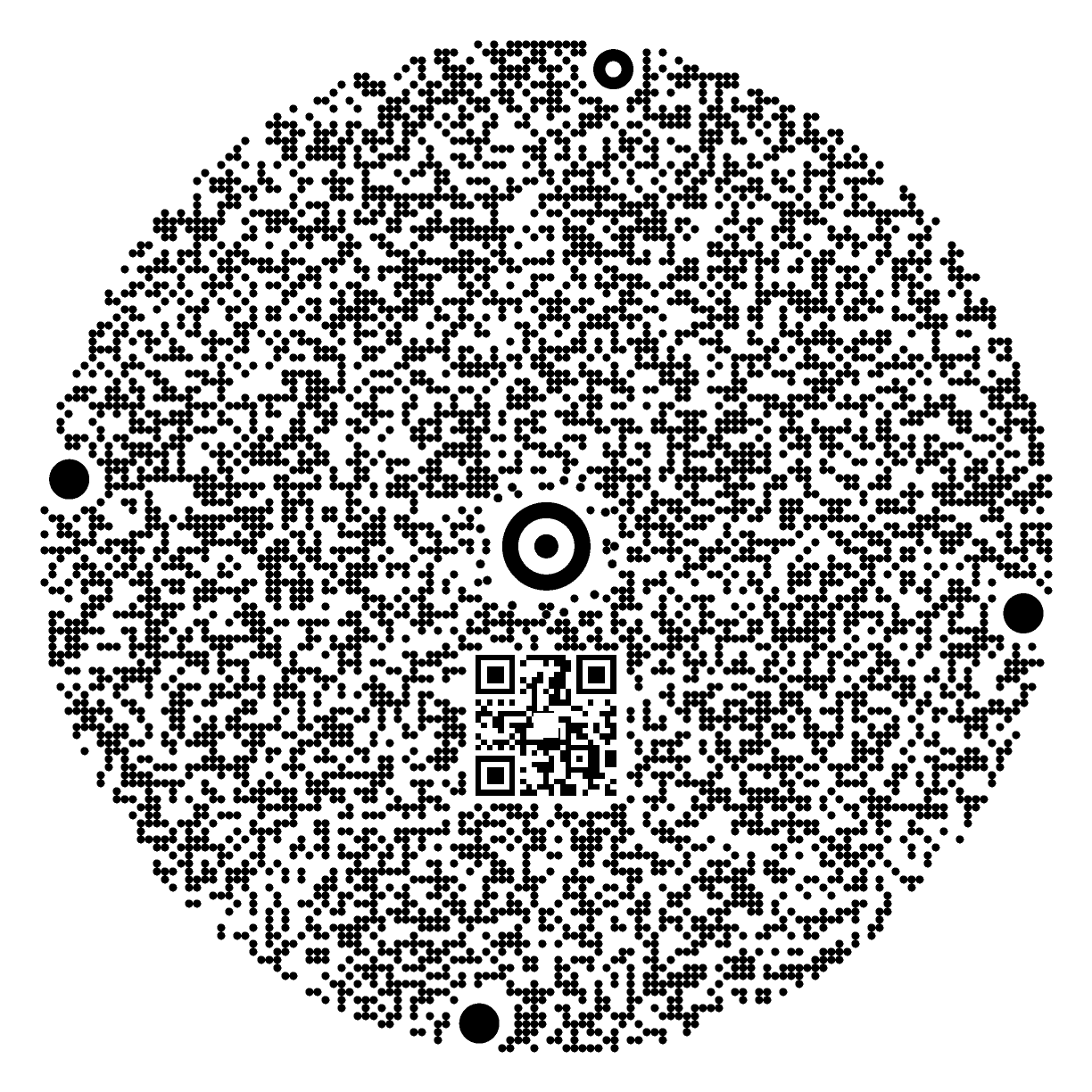 Round WIA Code carrying a phone number