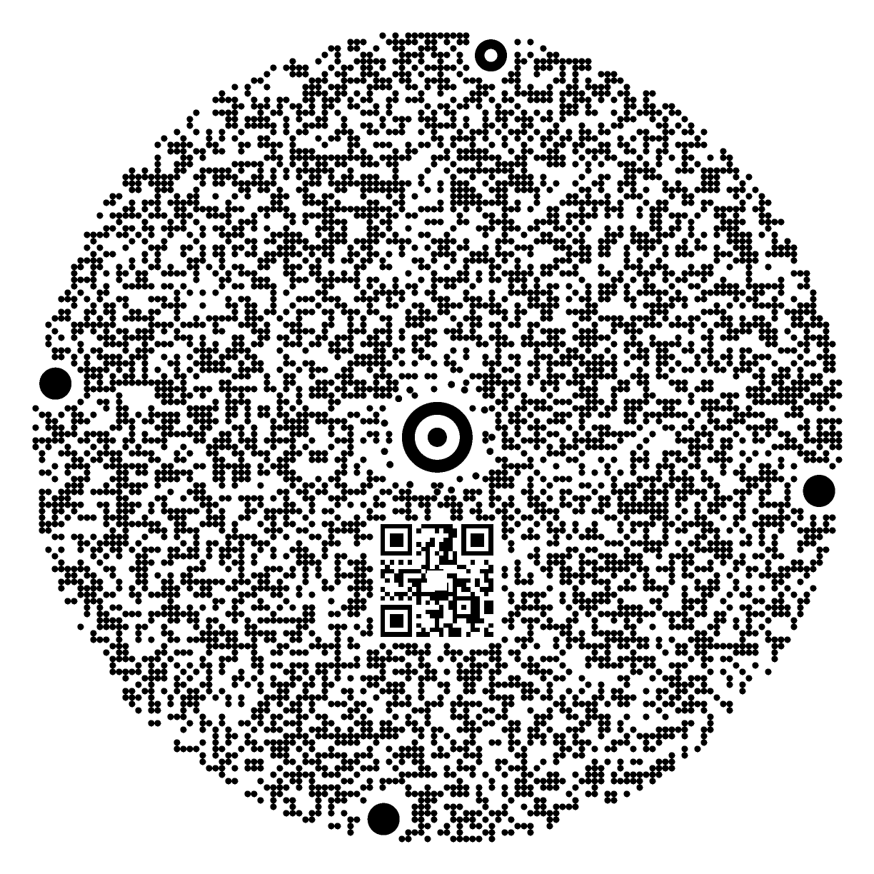 Round WIA Code shown as a Wi-Fi code example (text placeholder)